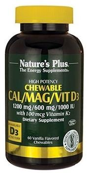 Natures Plus Cal/Mag/Vit D3 with Vitamin K2 Vanille Kautabletten 60 St.