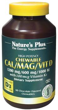 Natures Plus Cal/Mag/Vit. D3 with Vit. K2 Lutschtabletten