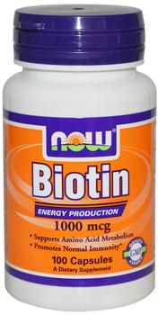 NOW Foods Biotin 1000 µg - 100 Kapseln)