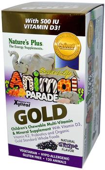 Natures Plus Animal Parade GOLD Multivitamin, 120 Lutschtabletten