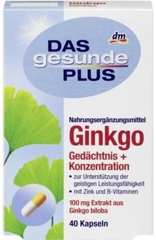 Das gesunde Plus Ginkgo Gedächtnis + Konzentration Kapseln 40 St