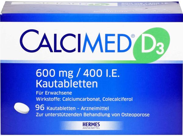 Calcimed D3 600 mg/400 I.E. Kautabletten (96 Stk.)