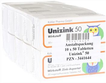 Unizink 50 Tabletten magensaftresistent (500 Stk.)