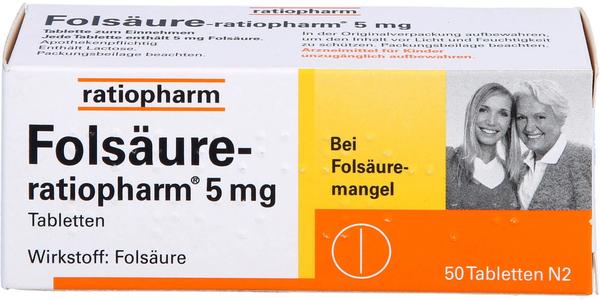 Folsäure 5 mg Tabletten (50 Stk.)