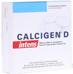 Rottapharm | Madaus Calcigen D Intens 1000 mg / 880 I.E. Kautabletten (20 Stk.)