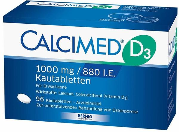 Calcimed D3 1000 mg/880 I.E. Kautabletten (96 Stk.)