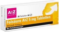 PZN-DE 01234533, AbZ Pharma Fols&auml;ure AbZ 5 mg Tabletten 20 stk