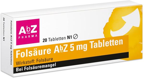Folsäure 5 mg Tabletten (20 Stk.)