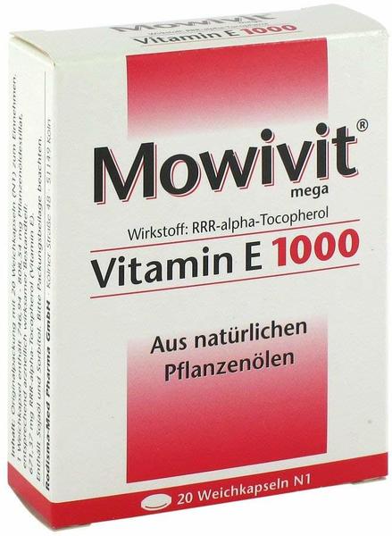 Mowivit Vitamin E 1000 Kapseln (20 Stk.)