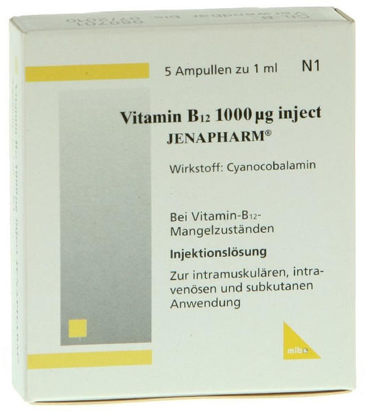Vitamin B 12 1000 Mg Inject Jenapharm Amp. (5 Stück)
