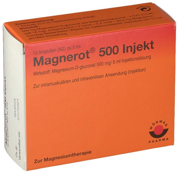 Magnerot 500 Injekt Ampullen (10 x 5 ml)