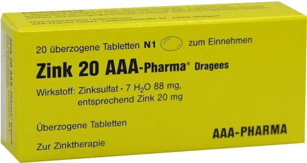 Zink 20 Pharma Dragees (20 Stk.)