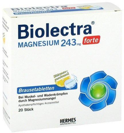 Biolectra Magnesium 243 forte Zitrone Brausetabletten (20 Stk.)