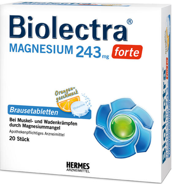 Biolectra Magnesium 243 forte Orange Brausetabletten (20 Stk.)