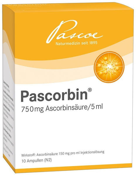 Pascorbin Ascorbinsäure 750mg/5ml Ampullen (10x5ml)