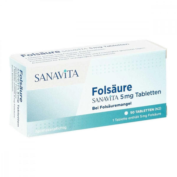 Folsäure 5mg Tabletten (50 Stk.)