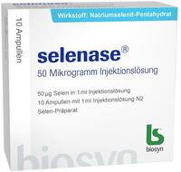 Selenase 50 Mikrogramm Injektionsl&ouml;sung 10X1 ml