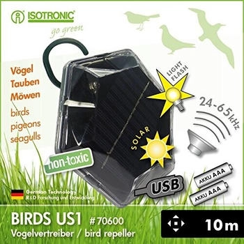 Isotronic Solar Vogelschreck mit Ultraschall + Licht (70600)