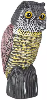 Relaxdays Scarecrow owl with rattling head