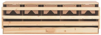 vidaXL 5er Legenest 117x33x38cm Kiefernholz Massiv (170660)