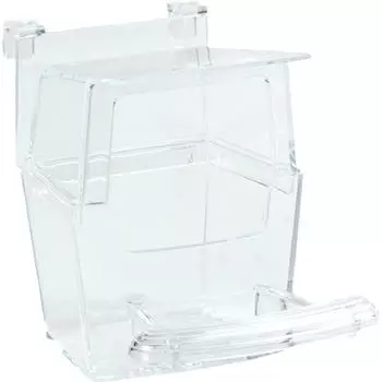 Nobby Futternapf mit Sitzstange transparent