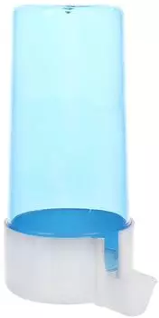 Flamingo Wasser & Futterbrunnen Neri blau/wei&szlig; 13 x 6 cm