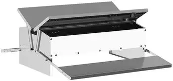 vidaXL Hühnertretfeeder 75x53x20,5cm verzinkter Stahl, silber
