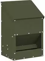 vidaXL H&uuml;hnerf&uuml;tterer Olive Gr&uuml;n 21 x 16 x 33 cm Kaltgewalzter Stahl