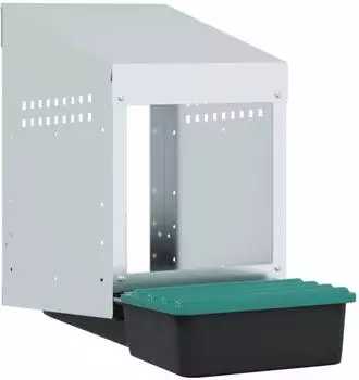 vidaXL H&uuml;hner-Nistkasten 1 Fach, Wandmontage, verzinkter Stahl (4104890)