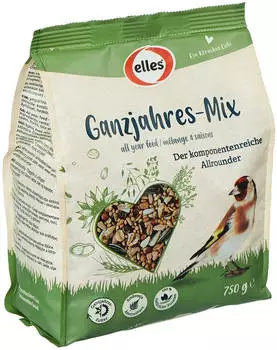 elles Wildvogelfutter Ganzjahres-Mix 750g