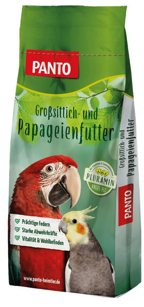 PANTO Großsittich- und Papageienfutter Spezial mit Pluramin ohne Nüsse 25kg