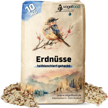 Vogelfood Erdnüsse teilblanchiert gehackt 10 kg