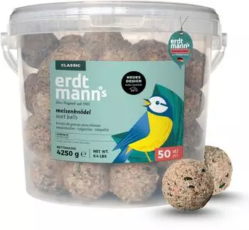 Erdtmanns Meisenknödel ohne Netz im Eimer 4,25 kg/50 Stk.
