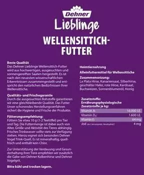 Dehner Vogelfutter Wellensittich-Futter Vitamin-Aktiv-Komplex 10 kg