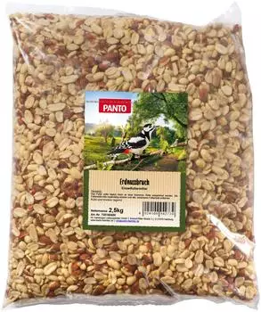 Panto Erdnussbruch halbe und ganze mit Haut 7 x 2,5kg Wildvogelfutter