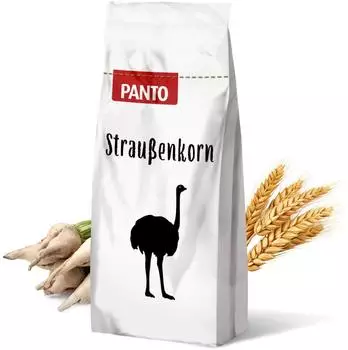 Panto Straußenkorn Futter für alle Laufvögel Strausse Emus Nandus 25kg (5mm)