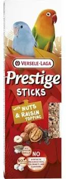 Versele-Laga Prestige Sticks kleine Papageien mit N&uuml;ssen & Rosinentopping 60 g