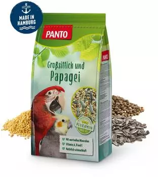 Panto Großsittich- und Papageienfutter mit Pluramin 4x2,5 kg