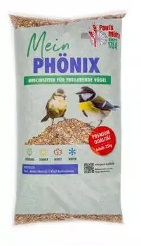 Pauls Mühle Vogelfutter ideal für Brutzeit und Aufzucht Phönix 25 kg