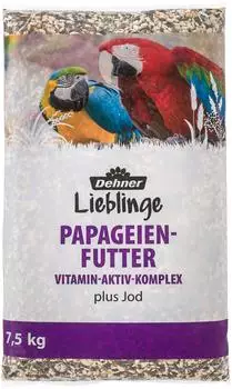 Dehner Papageien-Futter mit Vitamin-Aktiv-Komplex Erg&auml;nzungsfutter f&uuml;r: Papageien mit Vitamin-Aktiv-Komplex und Jod