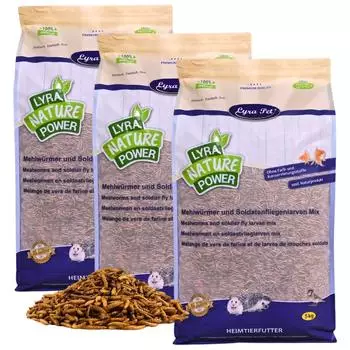 Lyra Pet Mehlw&uuml;rmer-/Soldatenfliegenlarven-Mix 15 kg