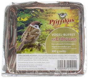 Pfiffikus (6,30 EUR/kg) Vogelbuffet Erdnüsse 300 g