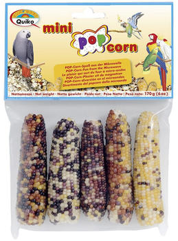 Quiko Mini Popcorn Naturbelassene Maiskolben mit Mineralstoffen für Ziervögel 170g (222018)