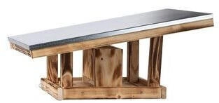 Dehner Natura Futterhaus Rofan 30.2x64x56cm Fichtenholz/Blech