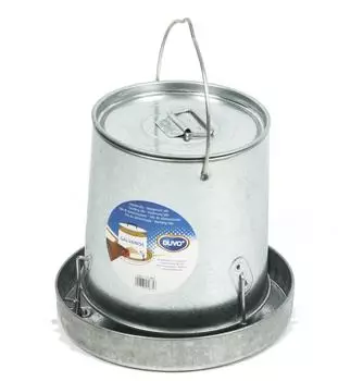 Duvo+ Futtersilo galvanisiert mit Deckel Fassungsvermögen: 8 kg