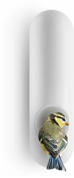 Eva solo Wand-Vogelfutterröhre aus Keramik weiß (571006)