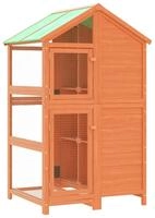 vidaXL Voliere Braun 97x81x152 cm Massivholz Kiefer