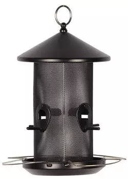Duvo+ Gartenvögel Futterspender Metallrohr schwarz