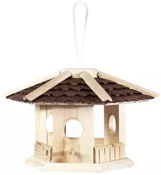 Erdtmanns Vogelhaus Schindeldach zum Aufhängen