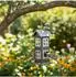 Relaxdays Vogelfutterhaus zum Aufhängen, Metall, 26x12x12cm, grau